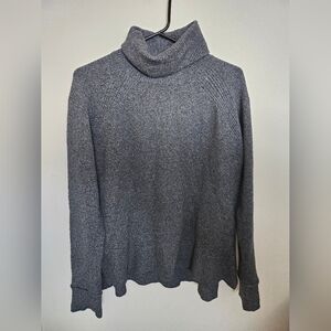Gray Turtleneck Tunic Sweater